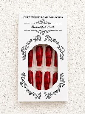 Rose-Press On Nails 24 Pack